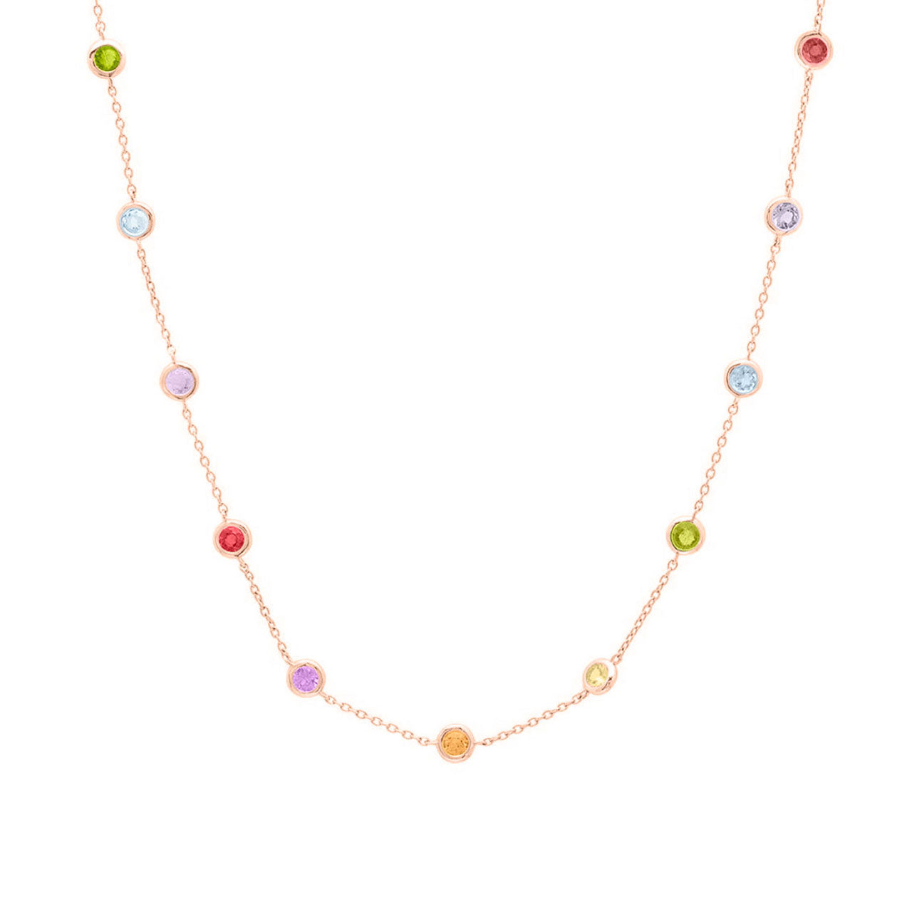 Round Brilliant Multicoloured Choker