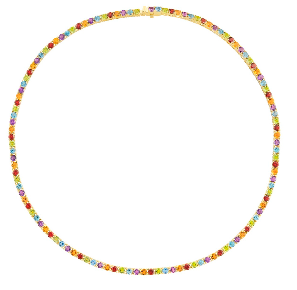 Multicoloured Tennis Choker