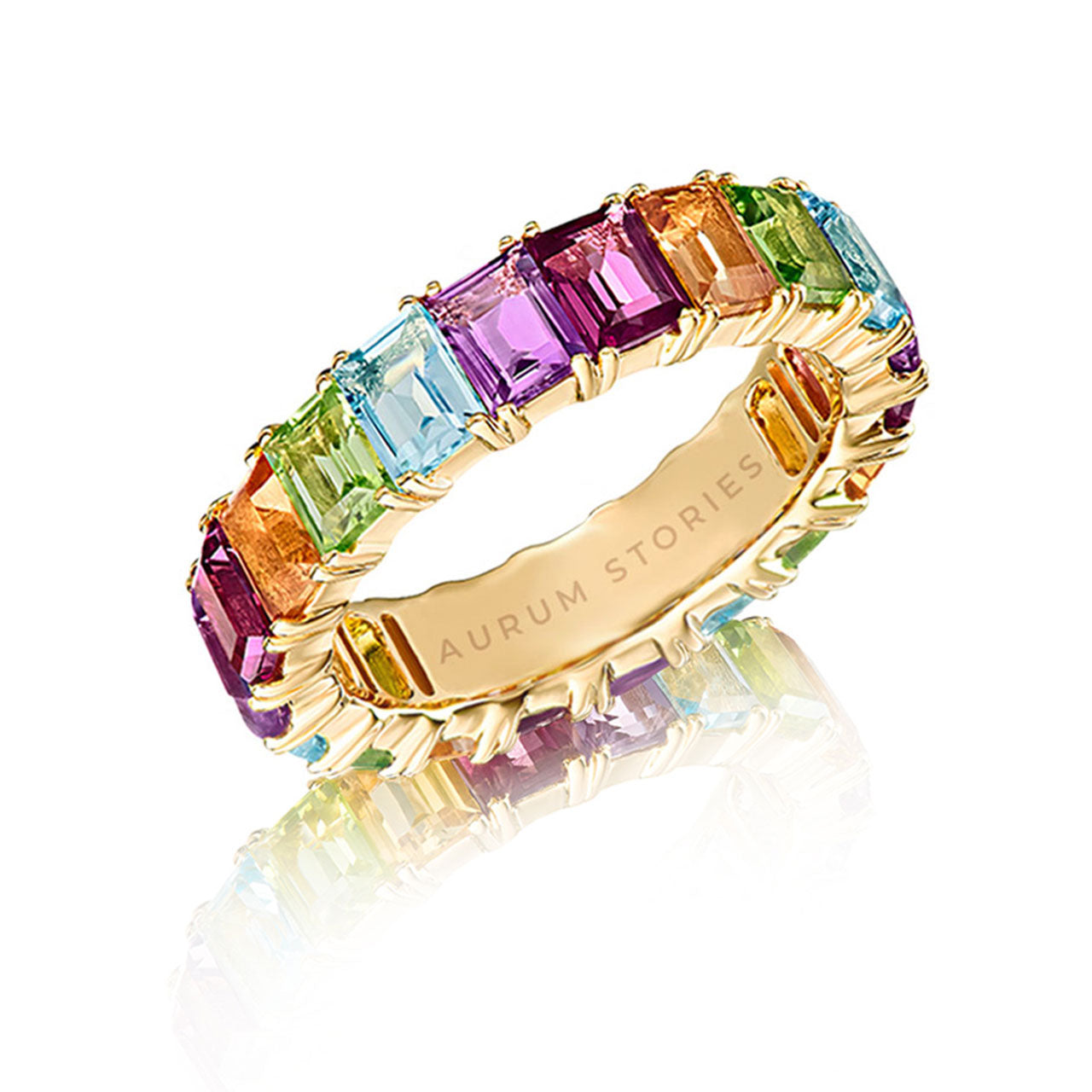 Emerald Multicoloured Eternity Ring