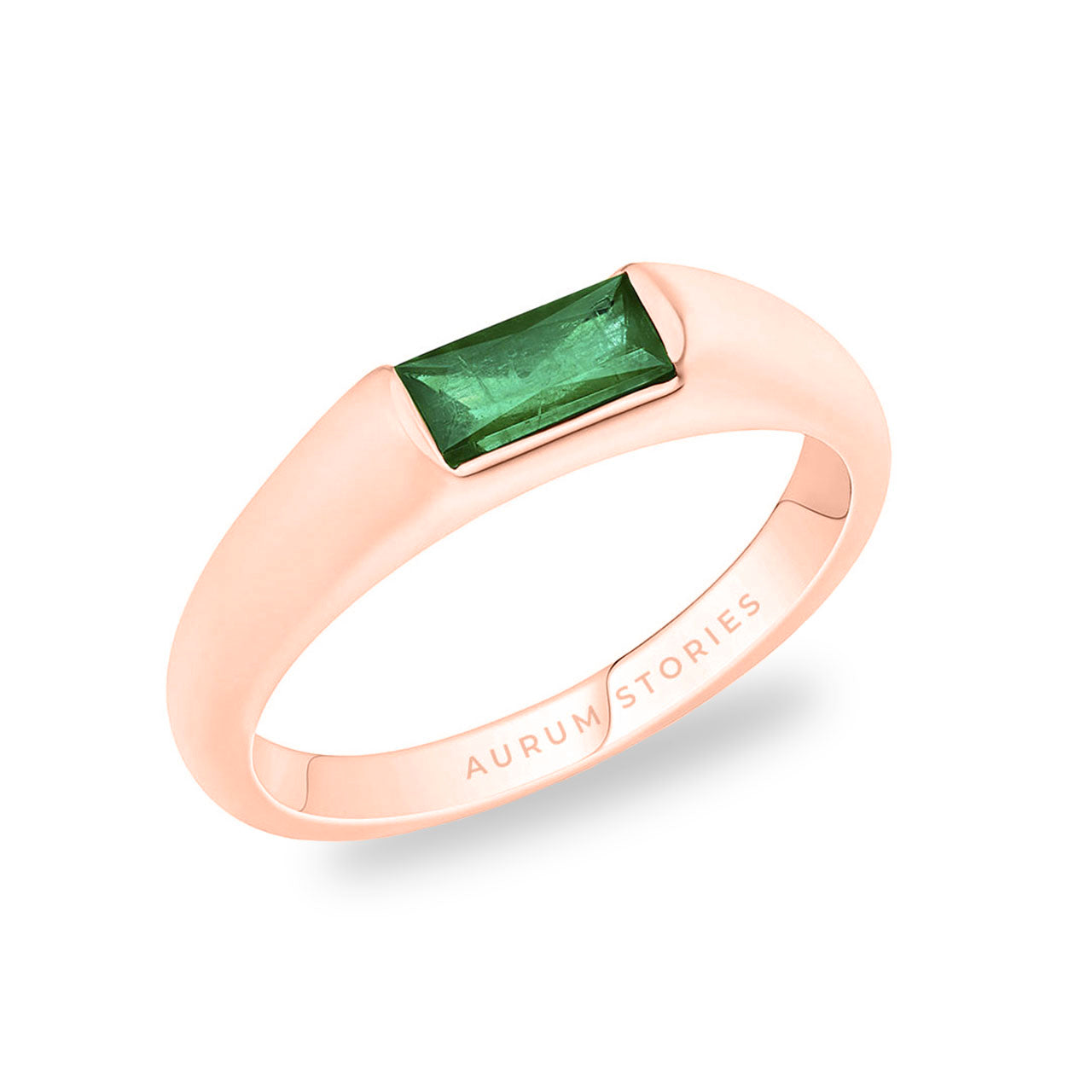 Standard Baguette Emerald Ring