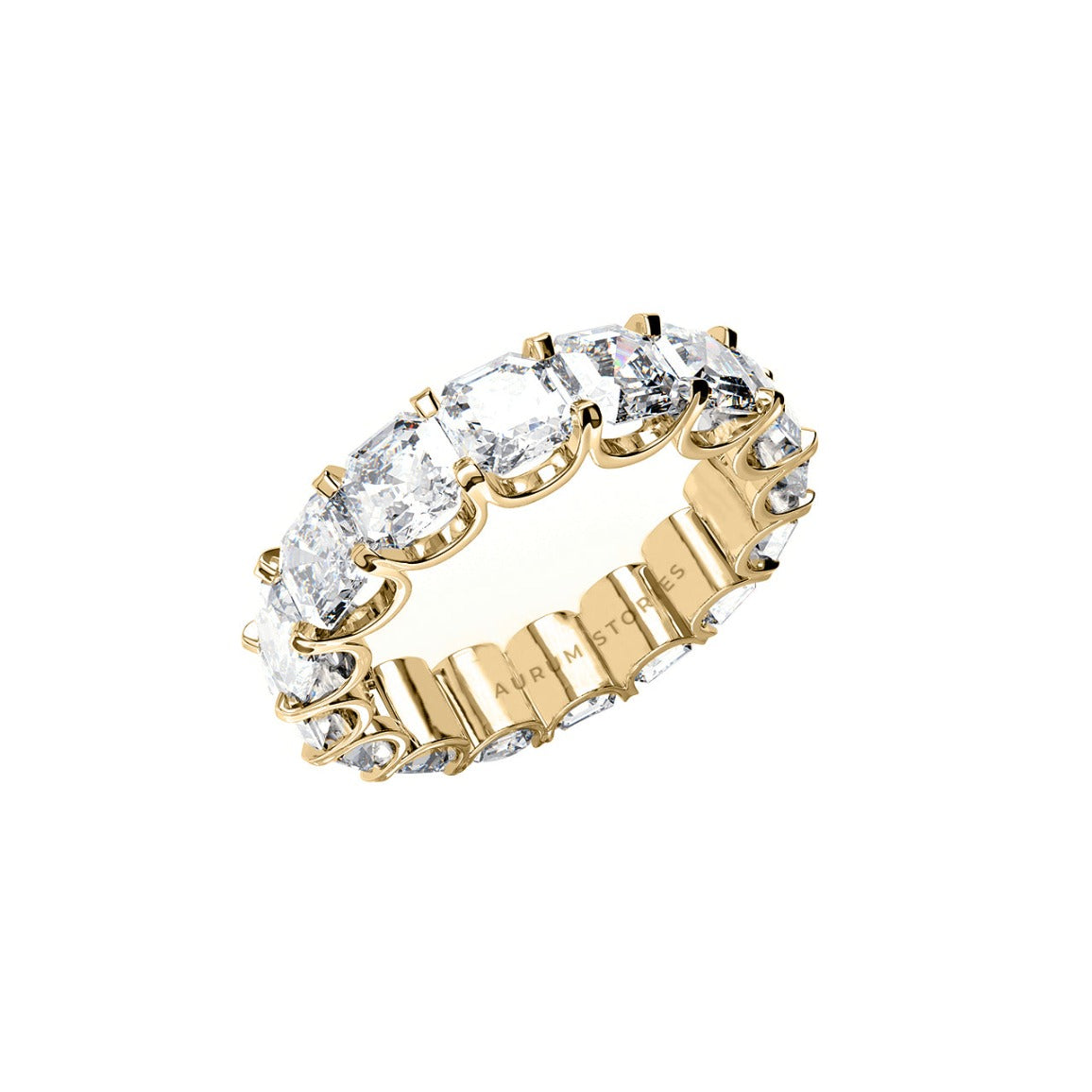 Micro Asscher Diamond Eternity Band