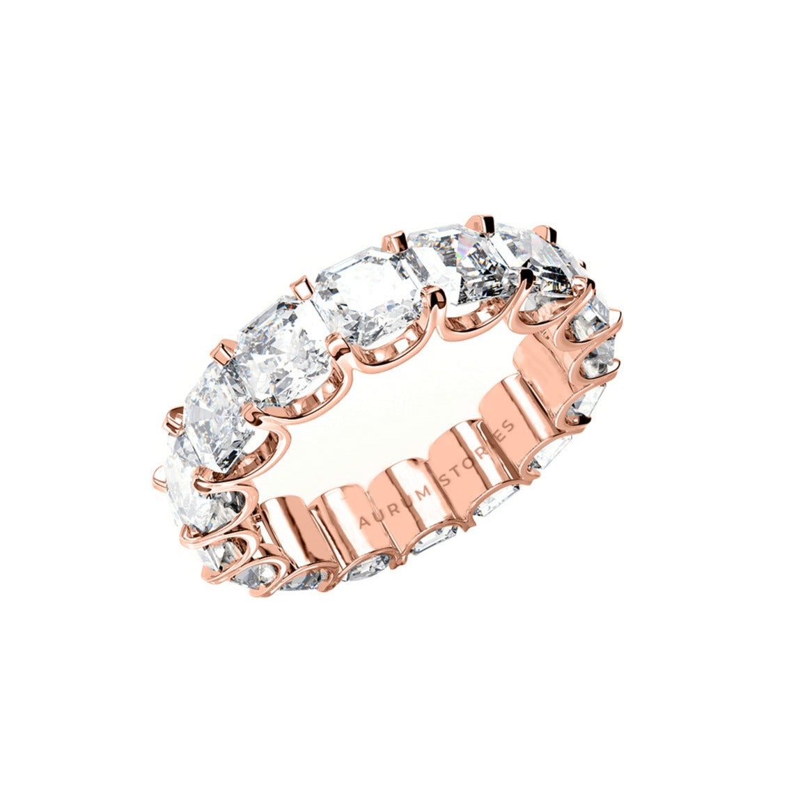 Micro Asscher Diamond Eternity Band