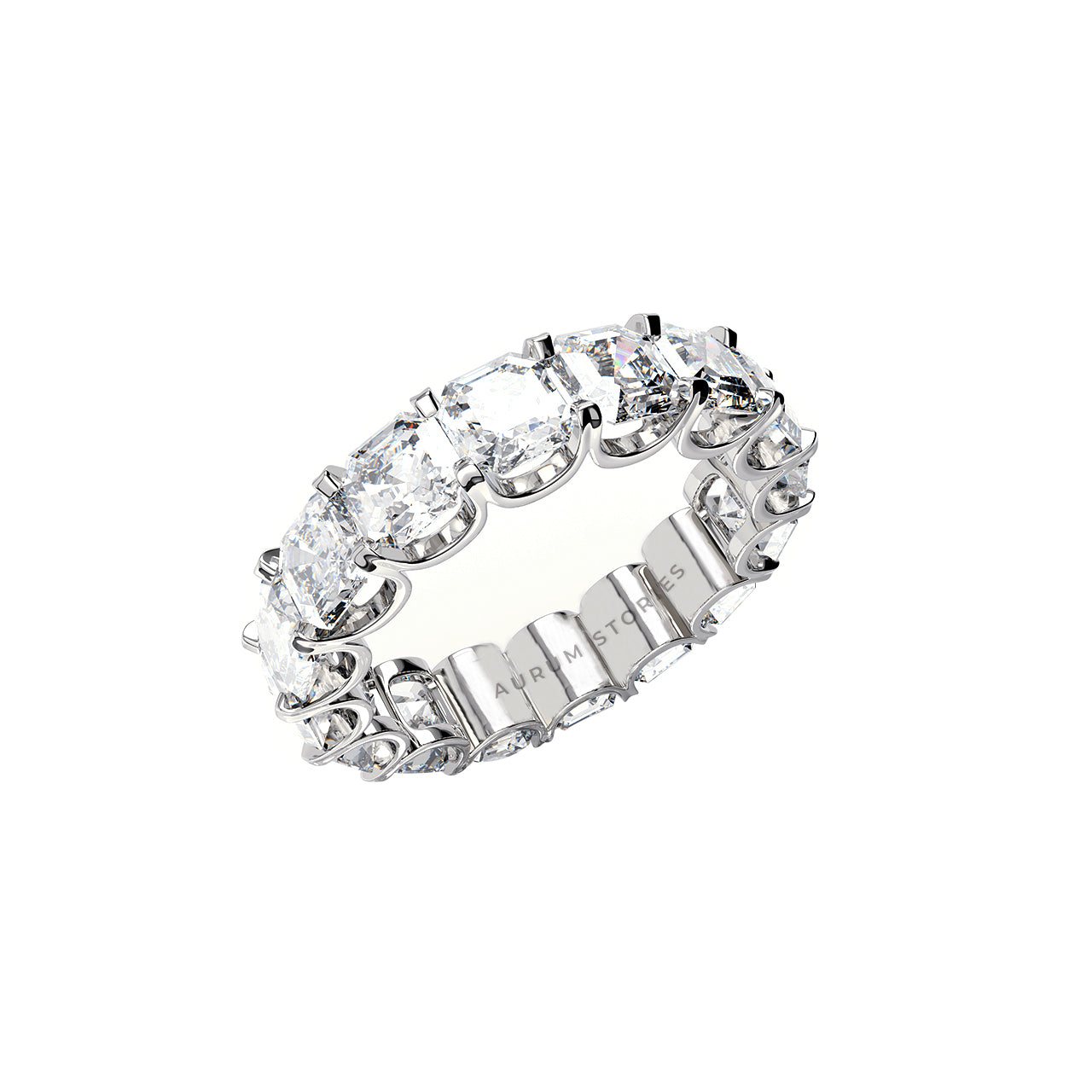 Asscher Diamond Eternity Band