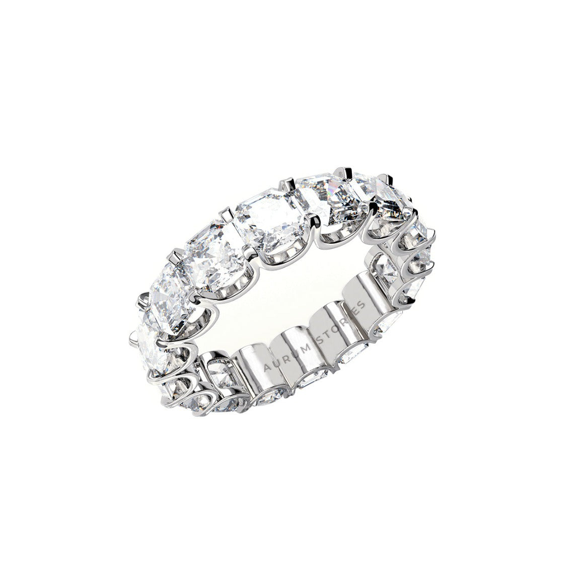 Micro Asscher Diamond Eternity Band