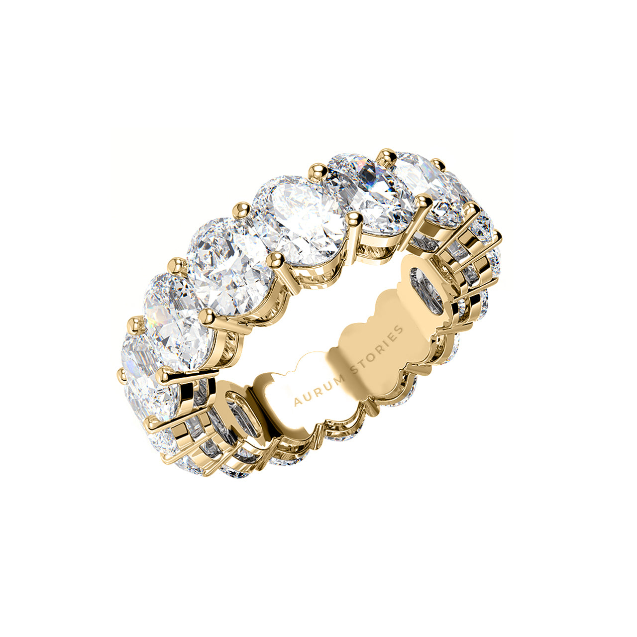 Micro Oval Diamond Eternity Band