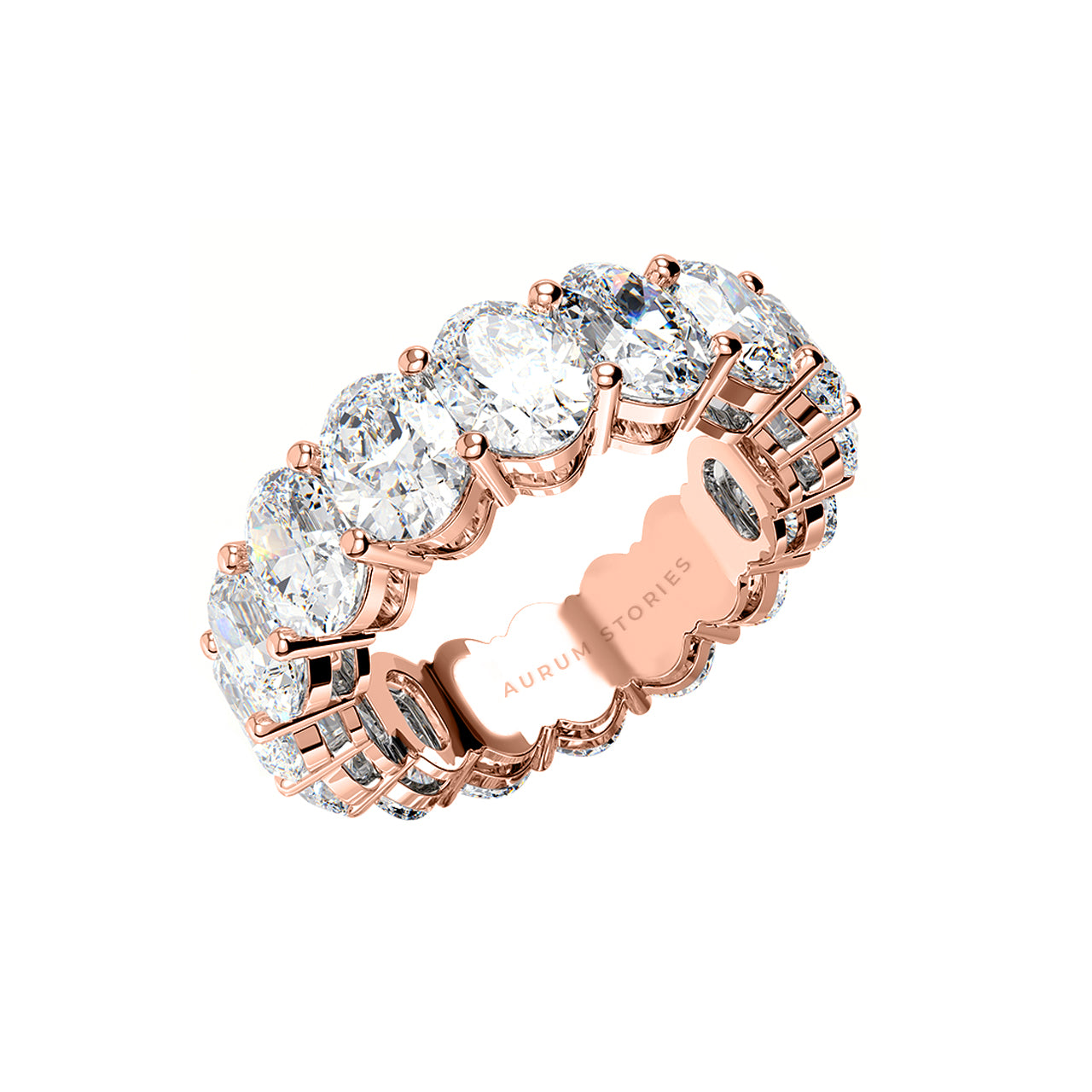 Oval Diamond Eternity Band