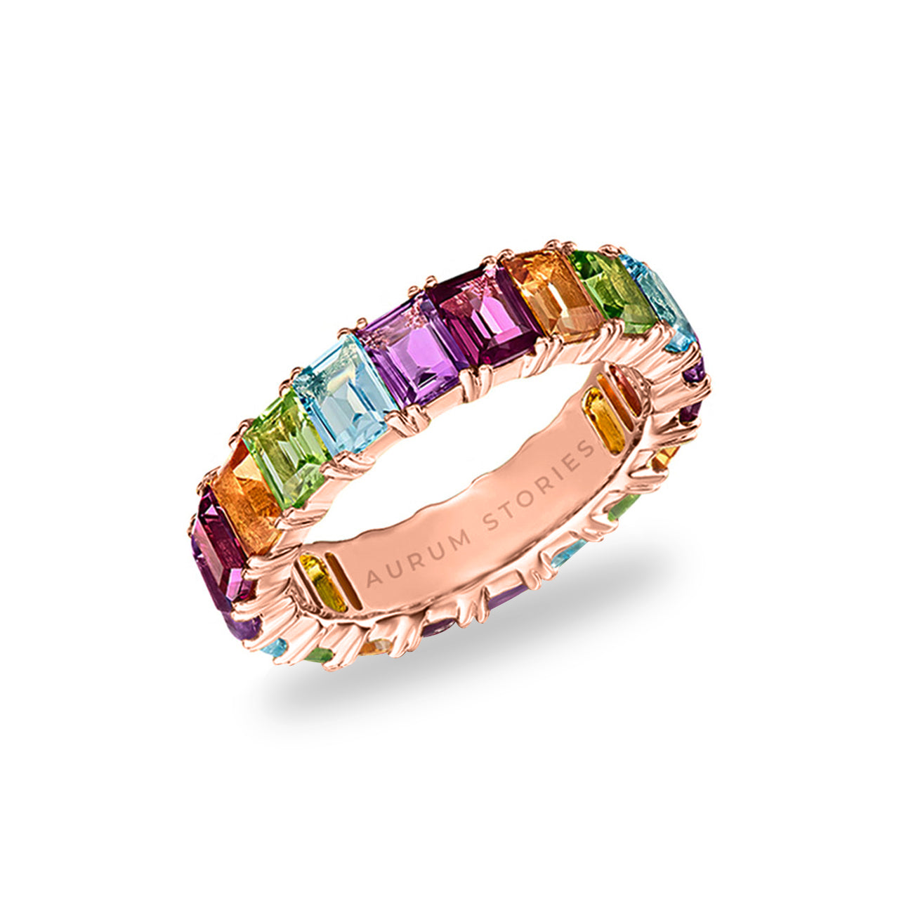 Emerald Multicoloured Eternity Ring