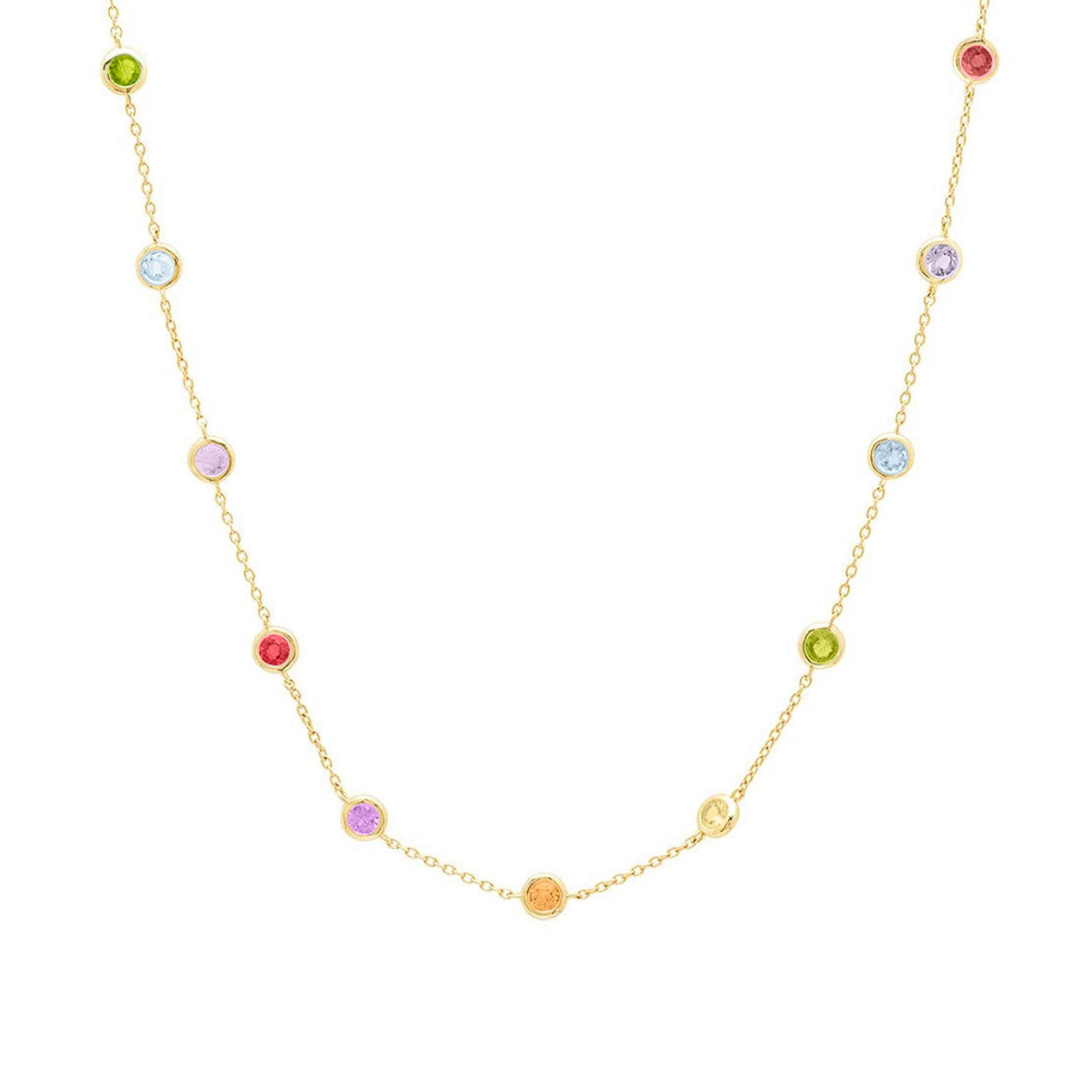 Round Brilliant Multicoloured Choker