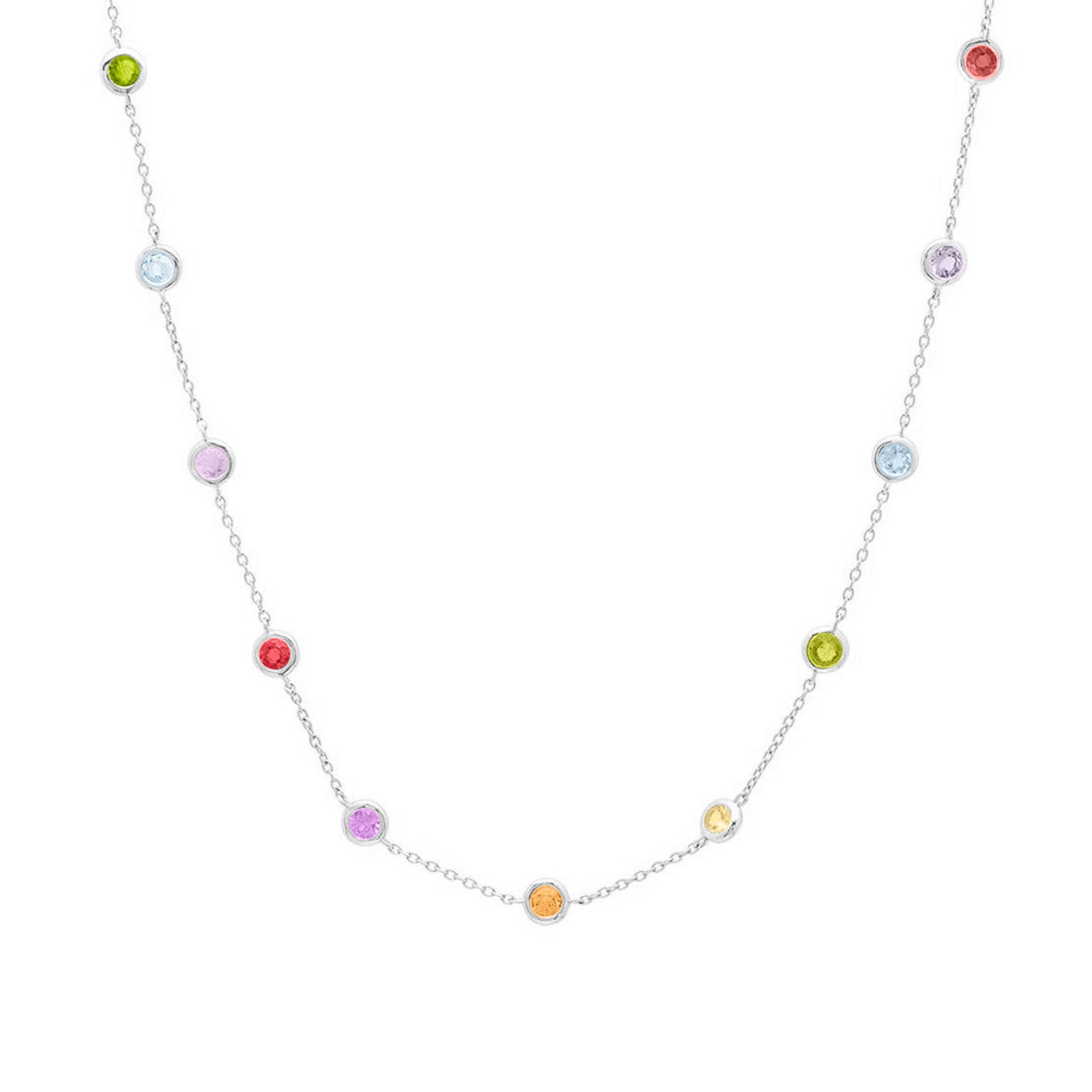 Round Brilliant Multicoloured Choker