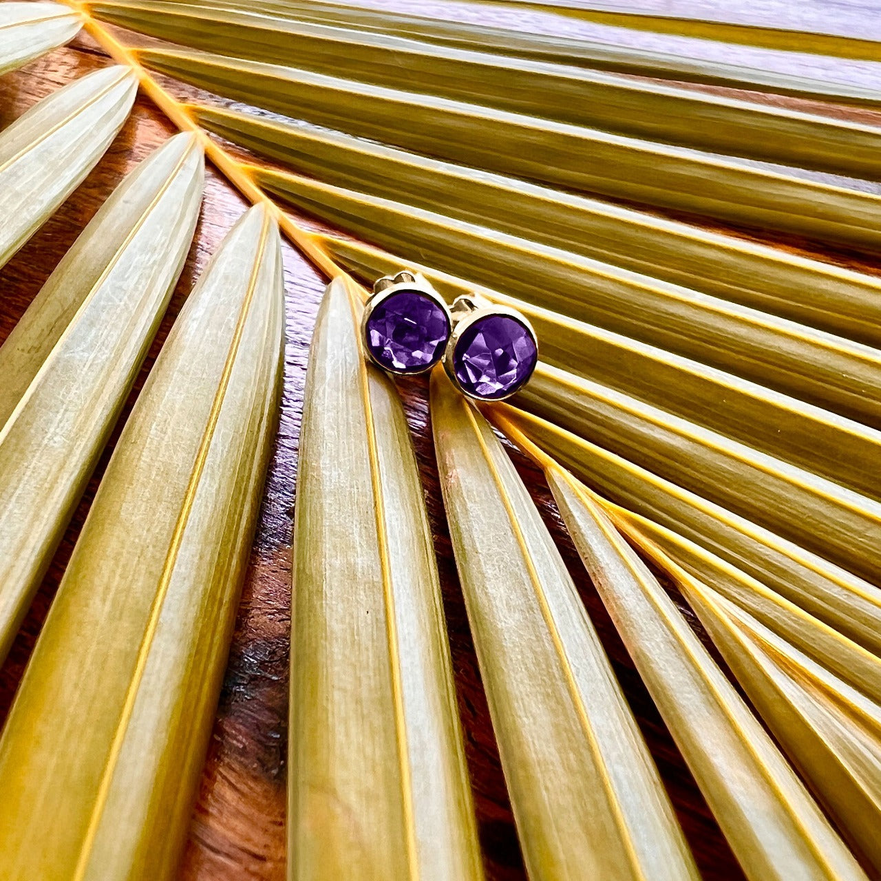 Amethyst Stud Earrings