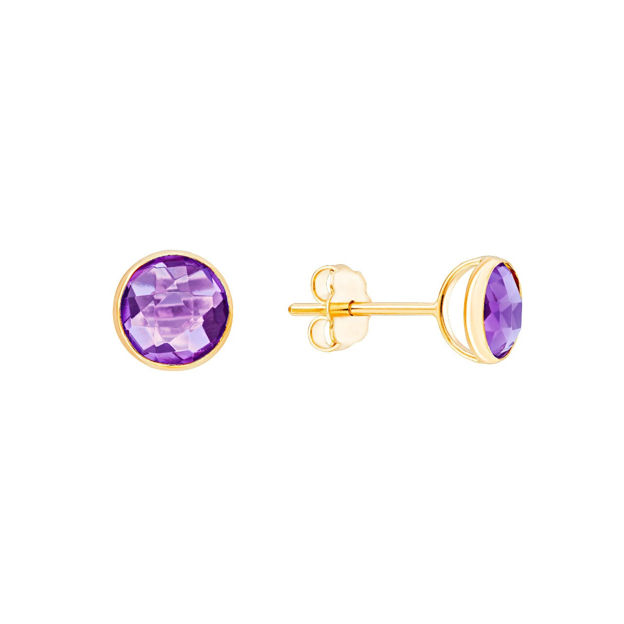 Amethyst Stud Earrings