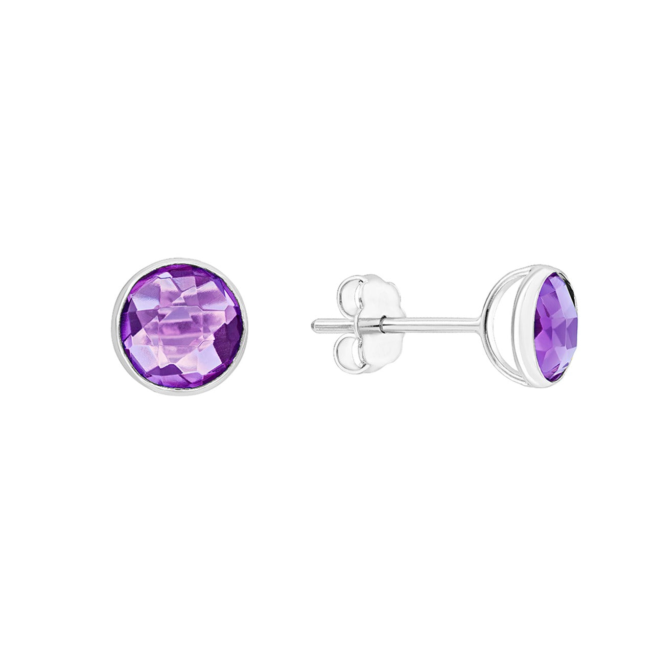 Amethyst Stud Earrings