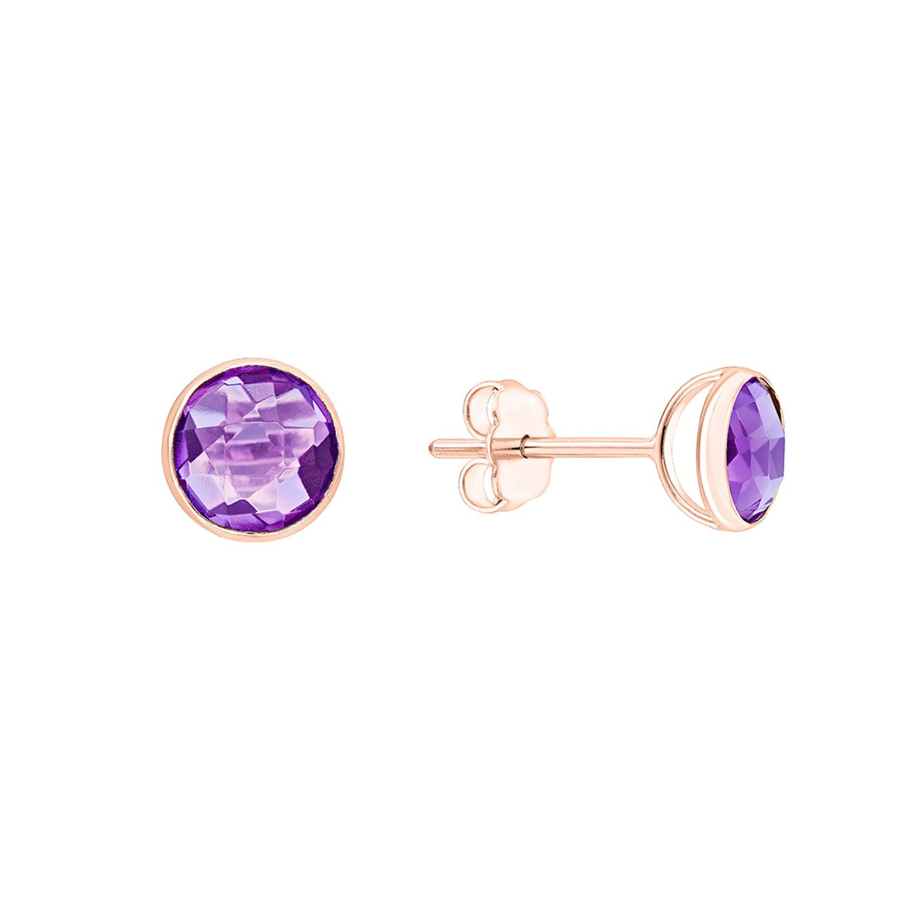 Amethyst Stud Earrings