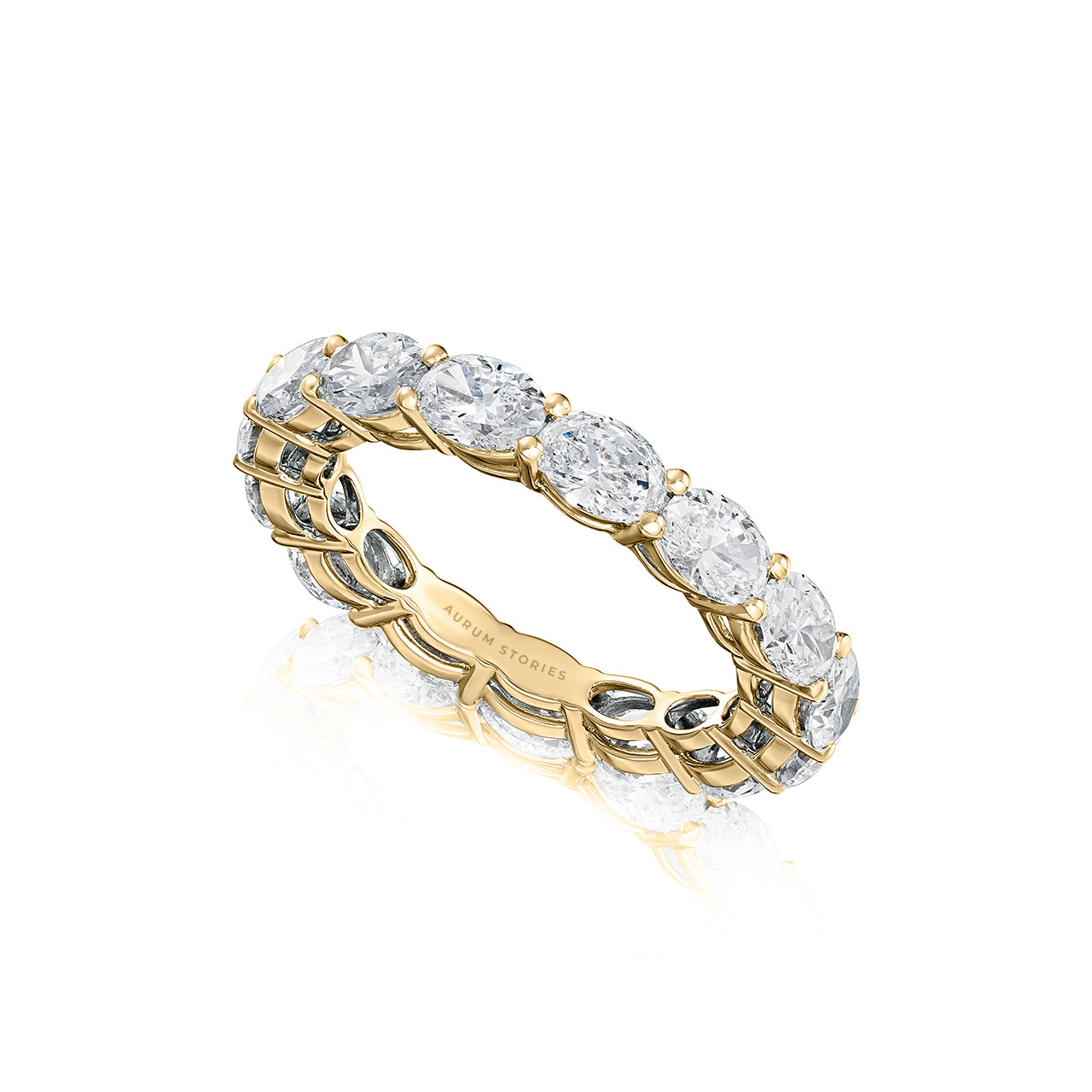 Oval East West Diamond Eternity Band