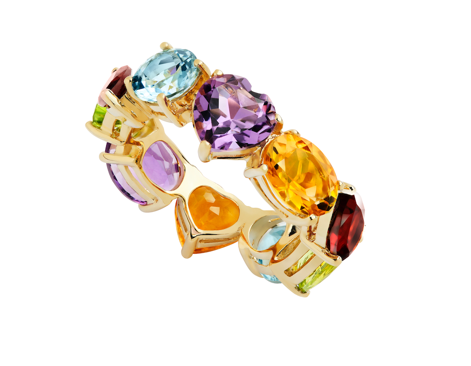 Multistone Multicolour Ring (mixed cut)