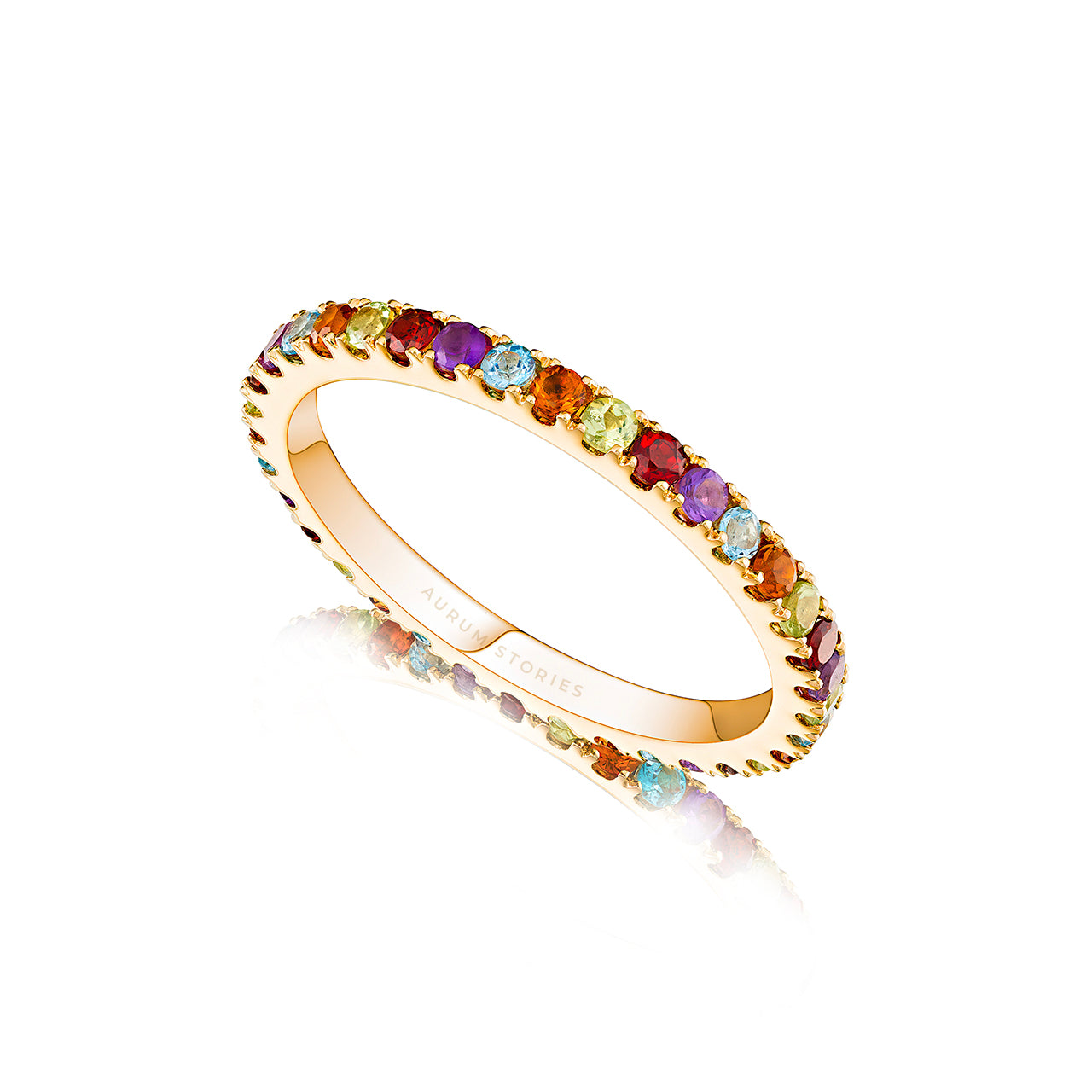 Round Brilliant Multicoloured Eternity Ring