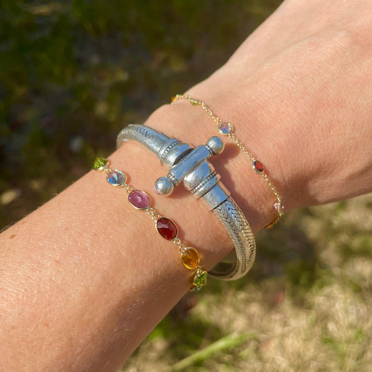 Round Brilliant Multicoloured Bracelet